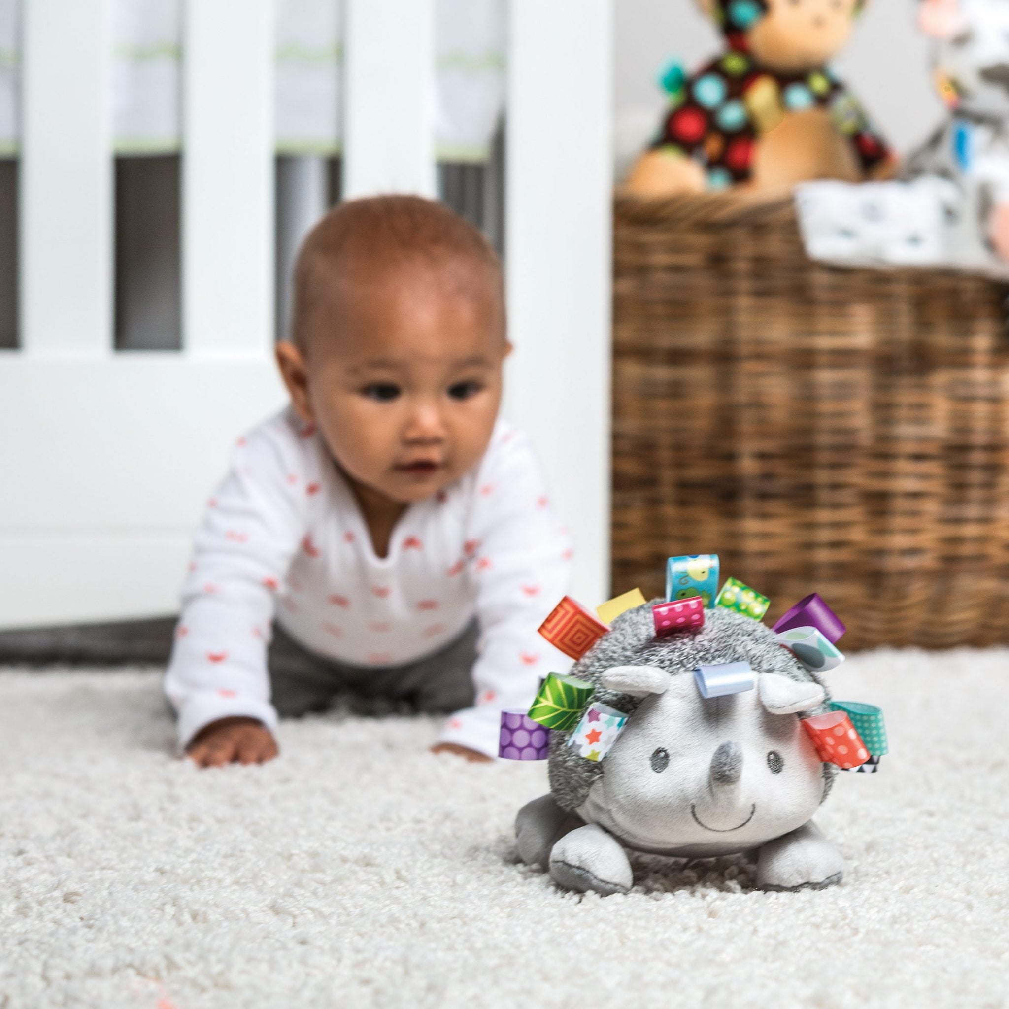 Mary Meyer Taggies Heather Hedgehog 8" Soft Toy – Tag-Textured Sensory Plush for Babies