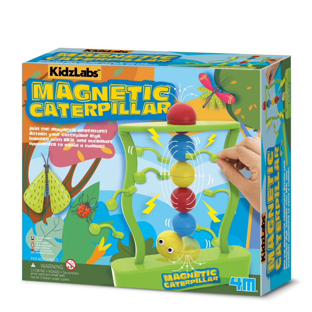 4M KidzLabs Magnetic Caterpillar Balance Game – Magnetism & Fine Motor STEM Toy (Ages 5+)