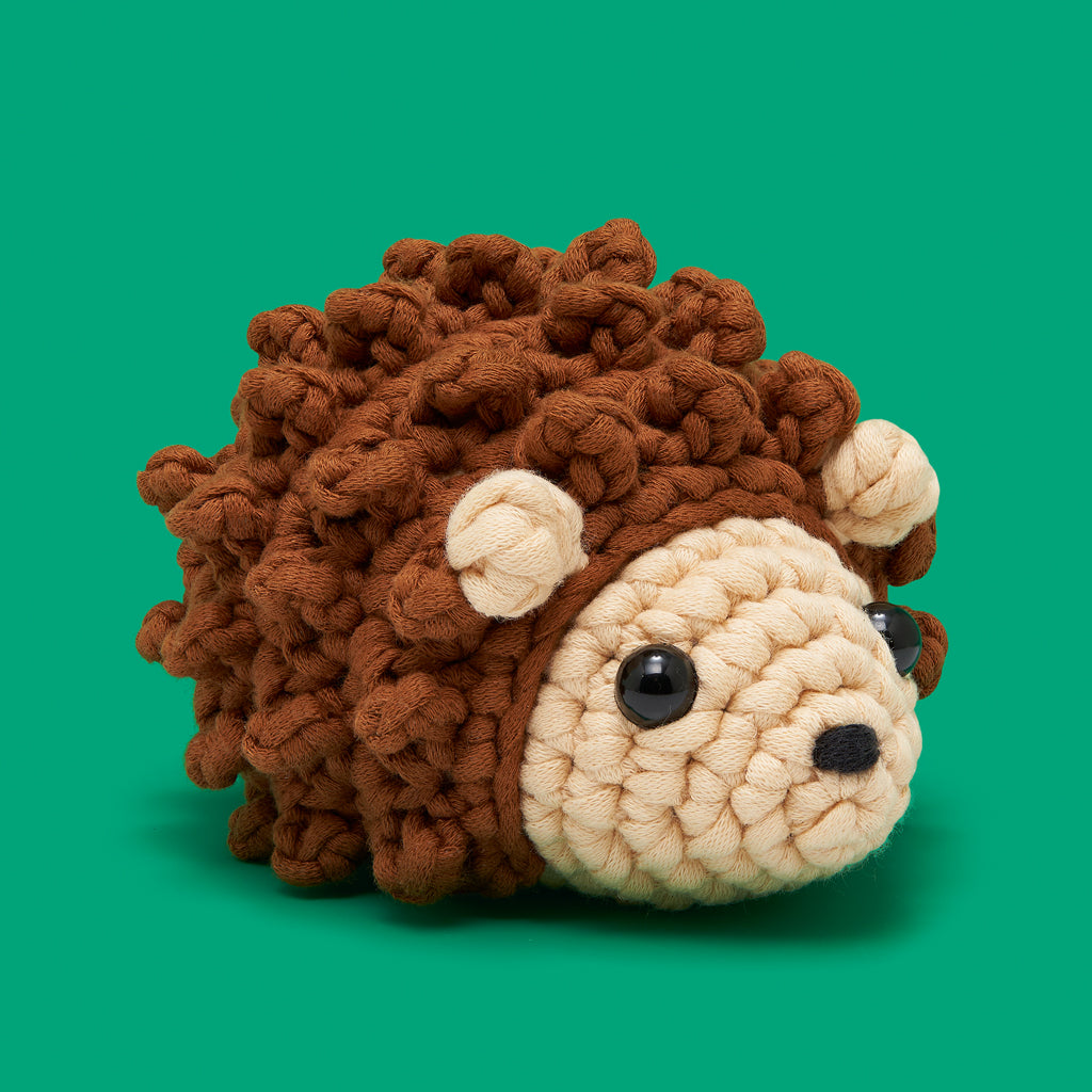 The Woobles Fitz the Hedgehog Beginner Crochet Kit | Easy Amigurumi Hedgehog for Ages 8+