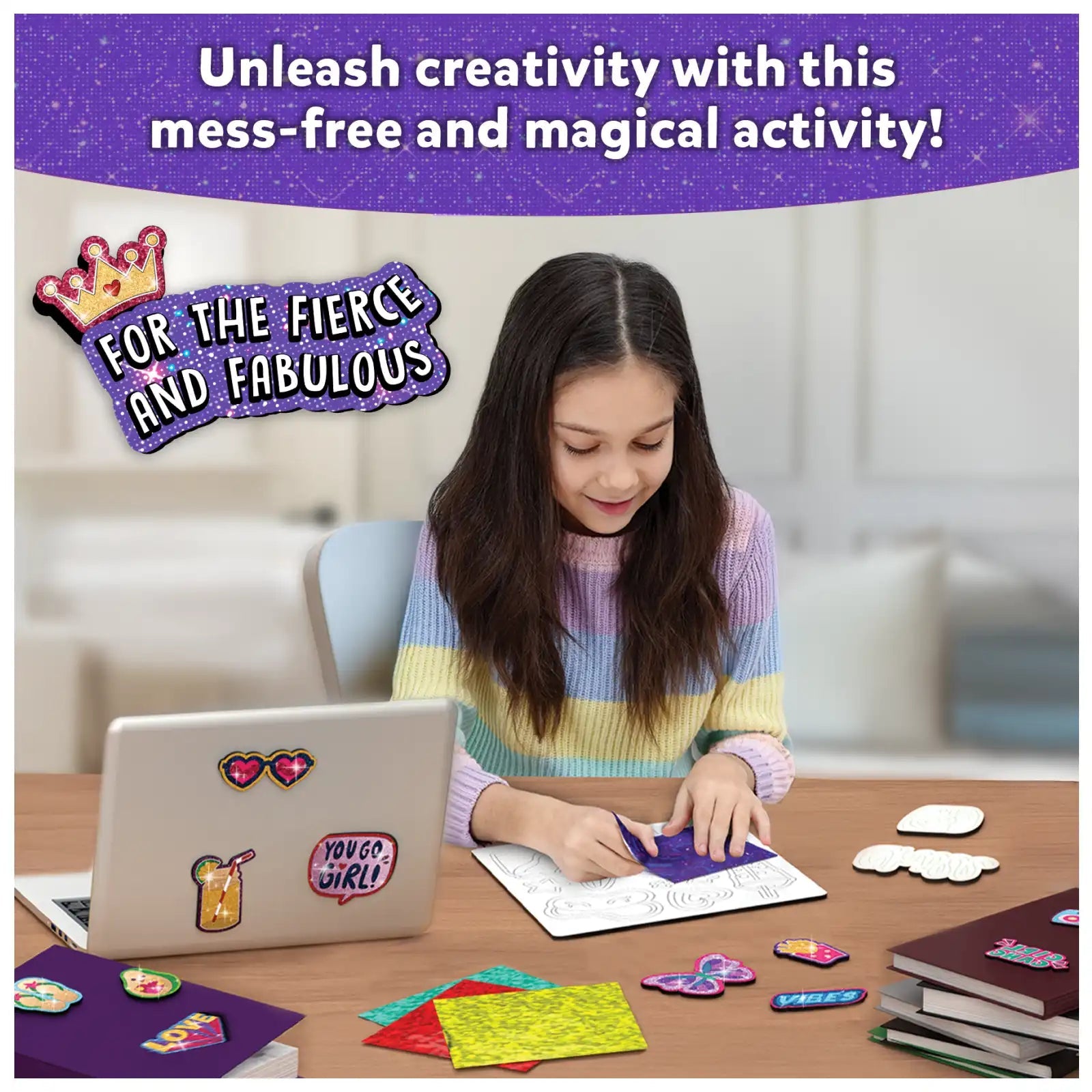 Skillmatics Foil Fun: Girl Power – Scratch & Reveal Foil Art Activity