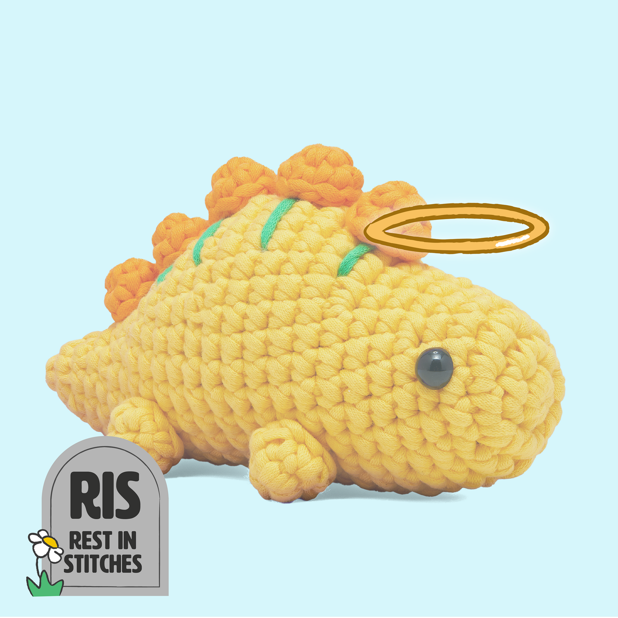 The Woobles Phoebe the Stegosaurus Beginner Crochet Kit | Easy Amigurumi Dinosaur for Ages 8+