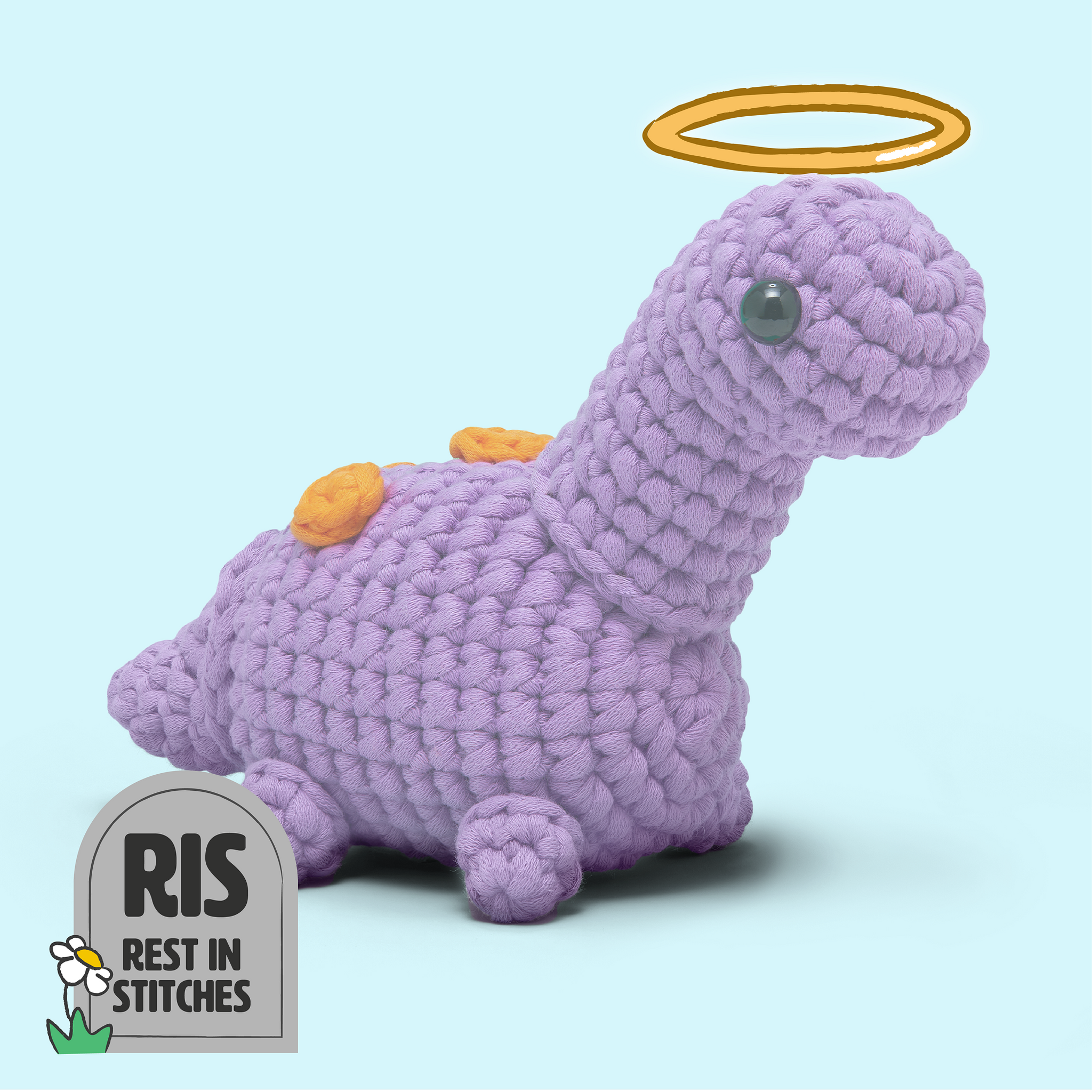 The Woobles Wally the Brachiosaurus Beginner Crochet Kit | Easy Amigurumi Dinosaur for Ages 8+