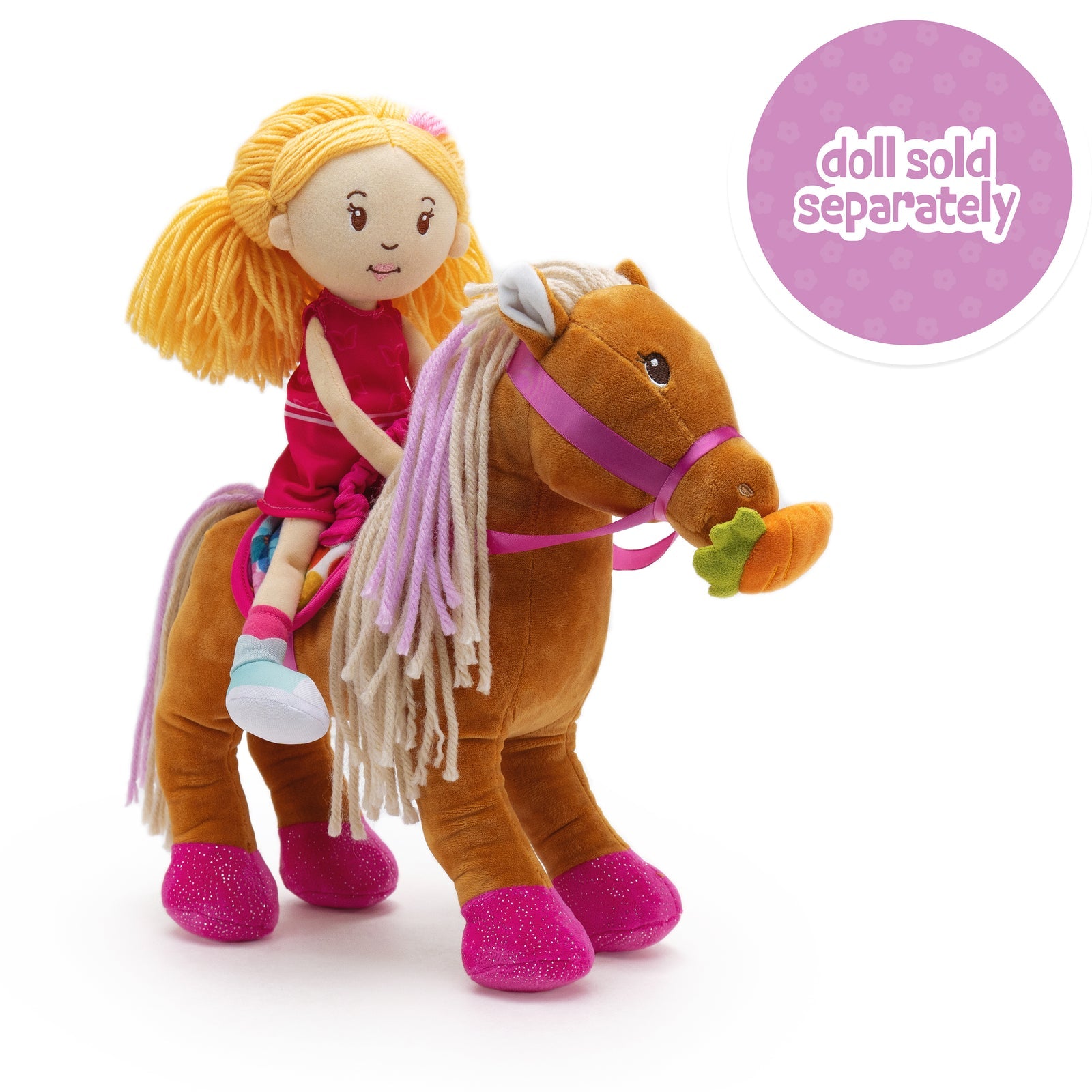 Manhattan Toy Groovy Girls Blossom the Groovy Horse – Soft Rideable Doll Horse with Magnetic Saddle (Ages 3+)