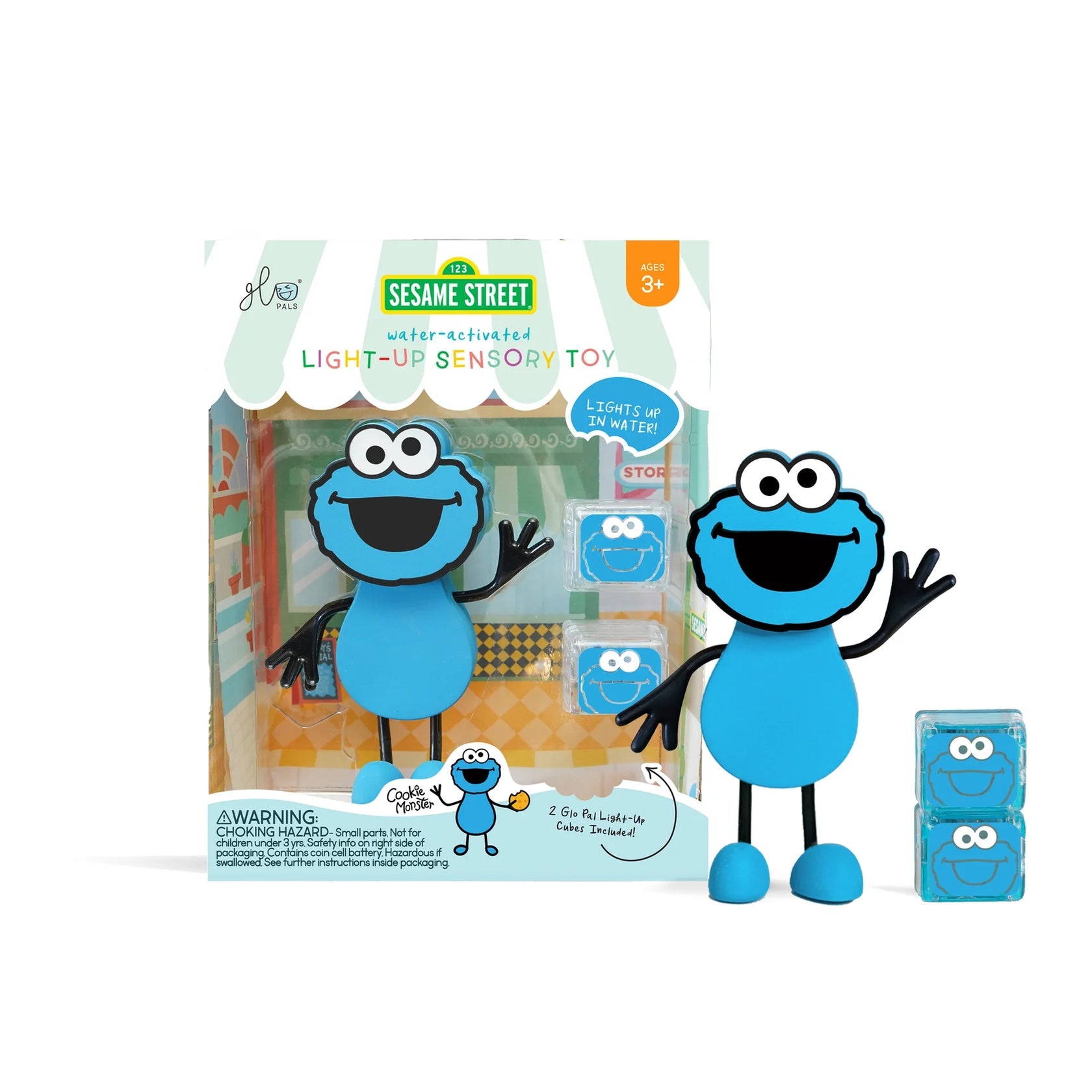Glo Pals Sesame Street Water Activated Bath Toy - Cookie Monster