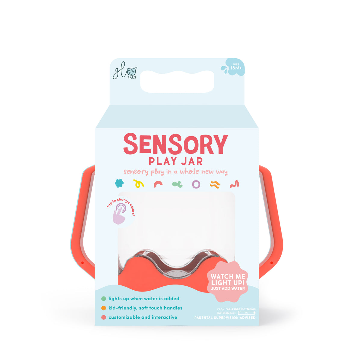 Glo Pals Dreamsicle Sensory Jar – Orange Light-Up Calm-Down Sensory Bottle