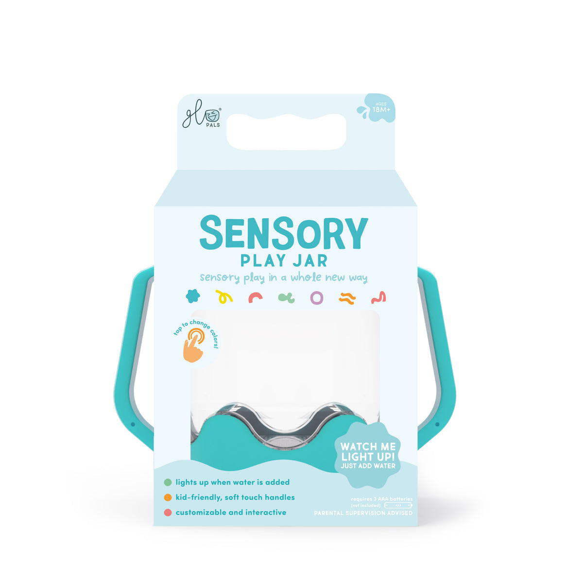 Glo Pals Sensory Play Jar - Teal