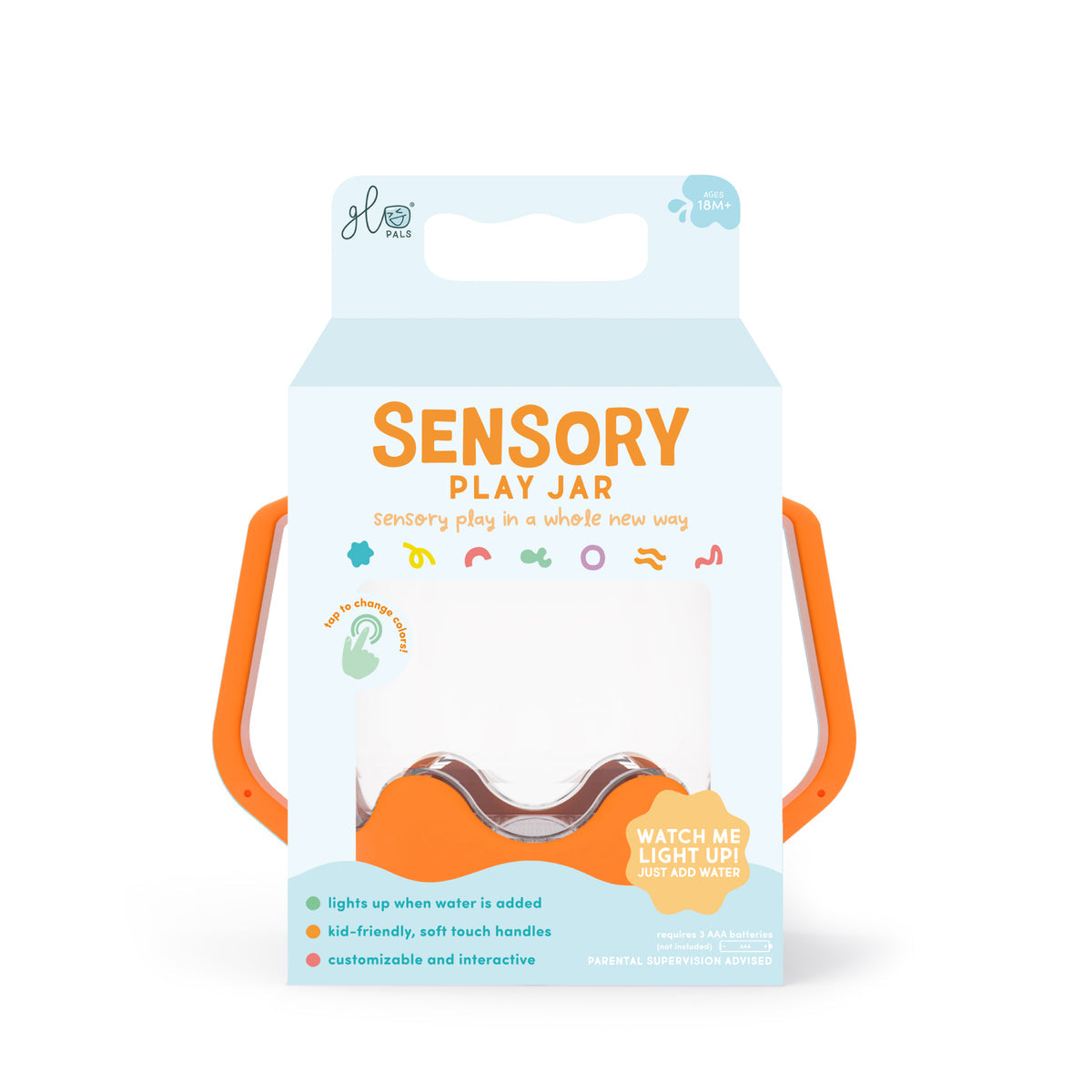 Glo Pals Sensory Play Jar - Coral