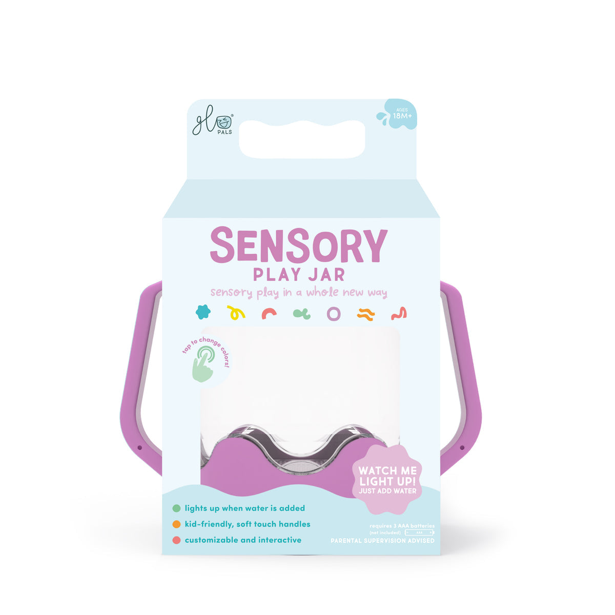 Glo Pals Dreamsicle Sensory Jar – Orange Light-Up Calm-Down Sensory Bottle