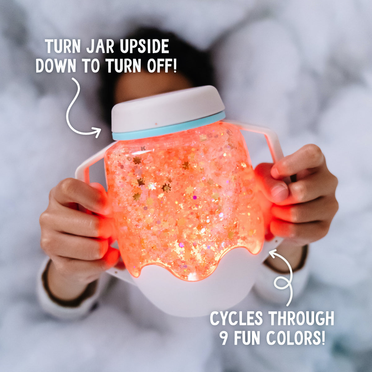 Glo Pals Dreamsicle Sensory Jar – Orange Light-Up Calm-Down Sensory Bottle
