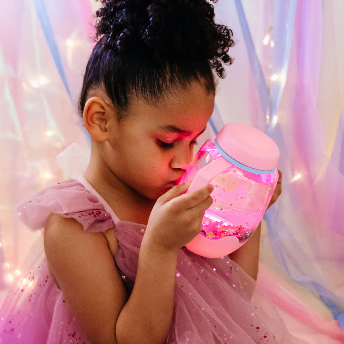 Glo Pals Dreamsicle Sensory Jar – Orange Light-Up Calm-Down Sensory Bottle