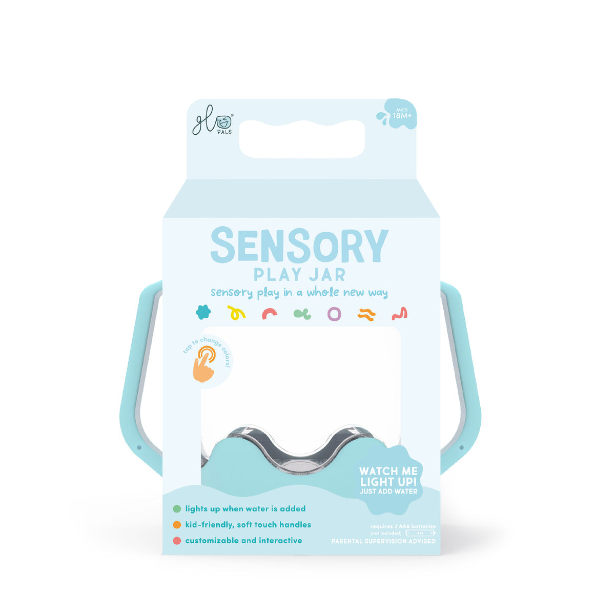 Glo Pals Sensory Play Jar - Light Blue