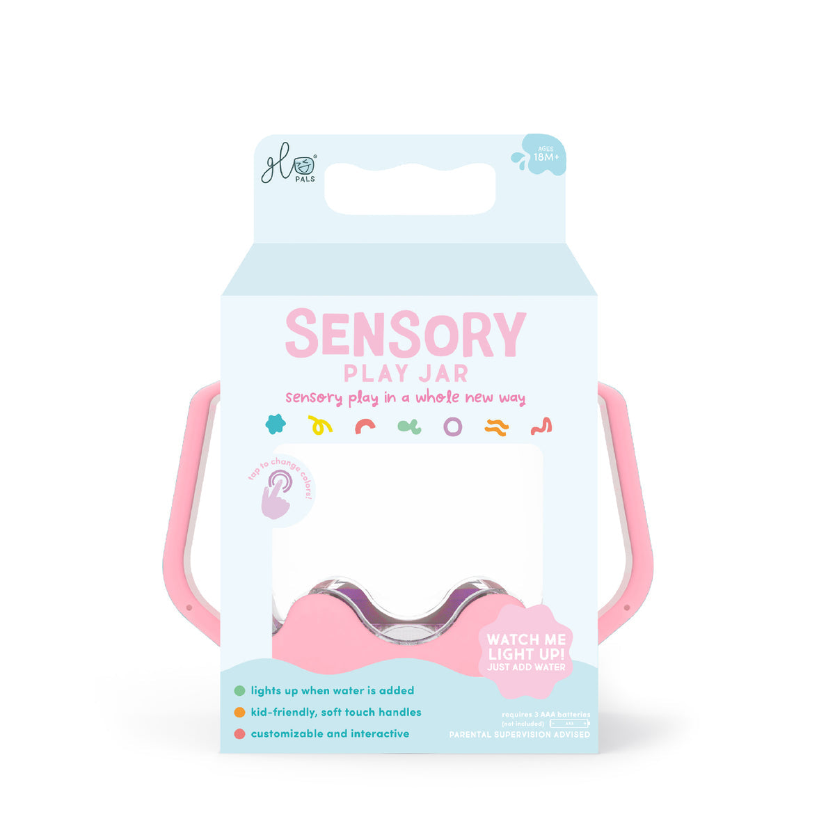 Glo Pals Dreamsicle Sensory Jar – Orange Light-Up Calm-Down Sensory Bottle