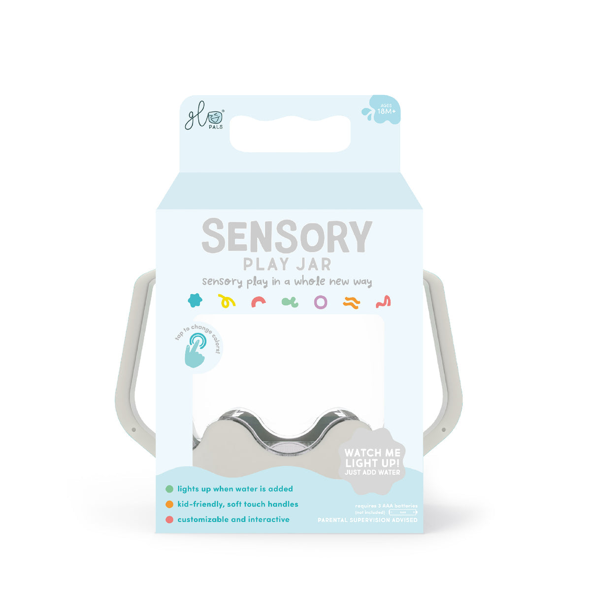 Glo Pals Sensory Play Jar - Grey