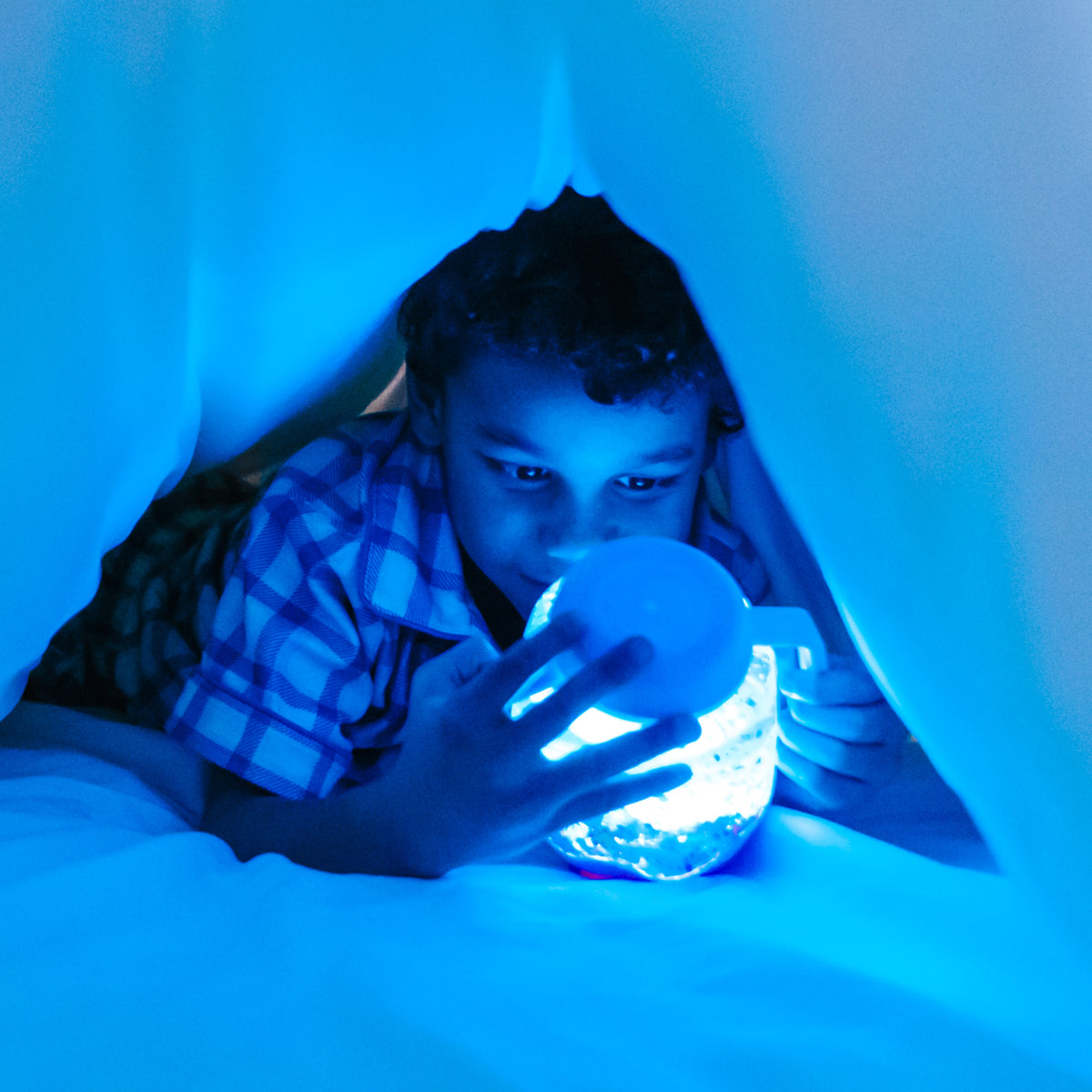 Glo Pals Sensory Play Jar - Light Blue