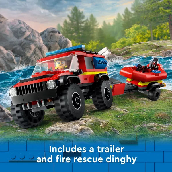 Lego 4x4 Fire Truck with Rescue Boat (60412)