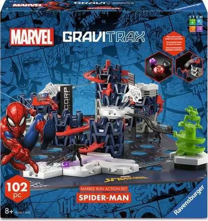 Ravensburger GraviTrax Spider-Man Medium Set – Marvel STEM Marble Run Building Set (Ages 8+)