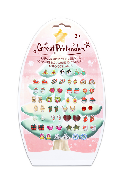 Great Pretenders Holiday Sticker Earrings, 30 Pairs