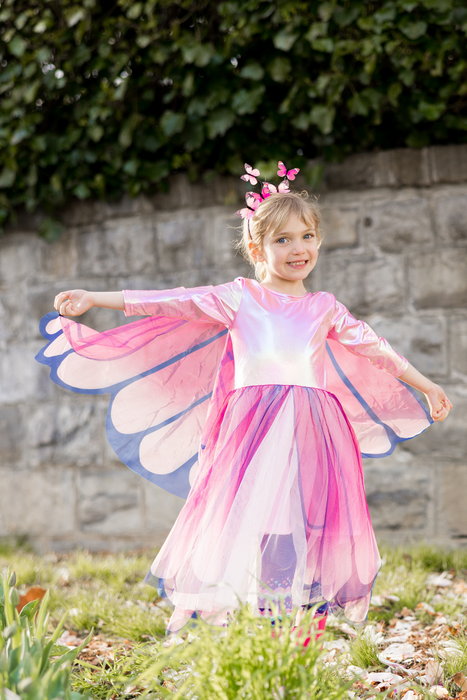 Great Pretenders Butterfly Twirl Dress with Wings, Pink, Size 3-4