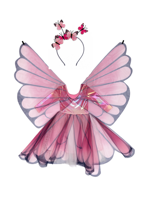 Great Pretenders Butterfly Twirl Dress with Wings, Pink, Size 3-4