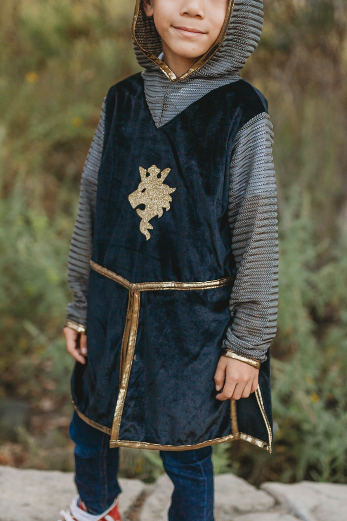 Great Pretenders Golden Knight Costume Set – Tunic, Cape & Crown Size 3-4 (Ages 3+)