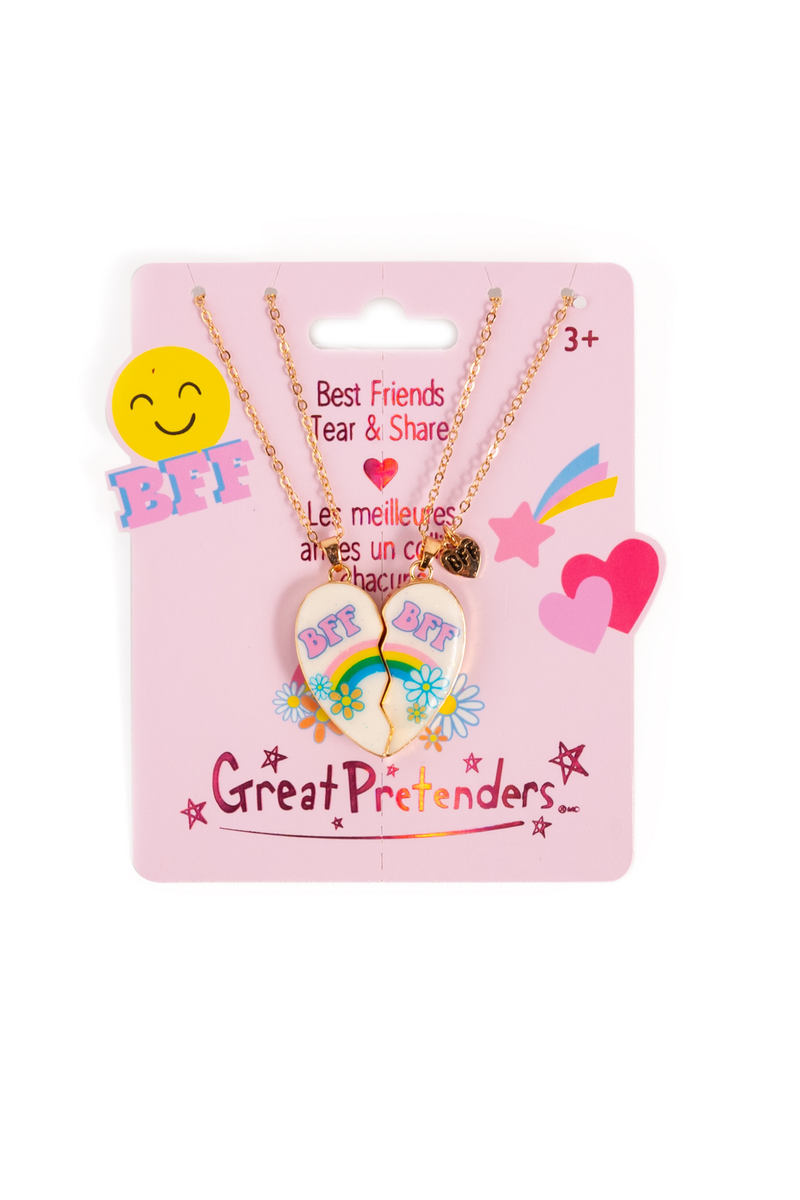 Great Pretenders Bodacious Besties Tear & Share Necklace – Kids BFF Shareable Necklace (Ages 5+)