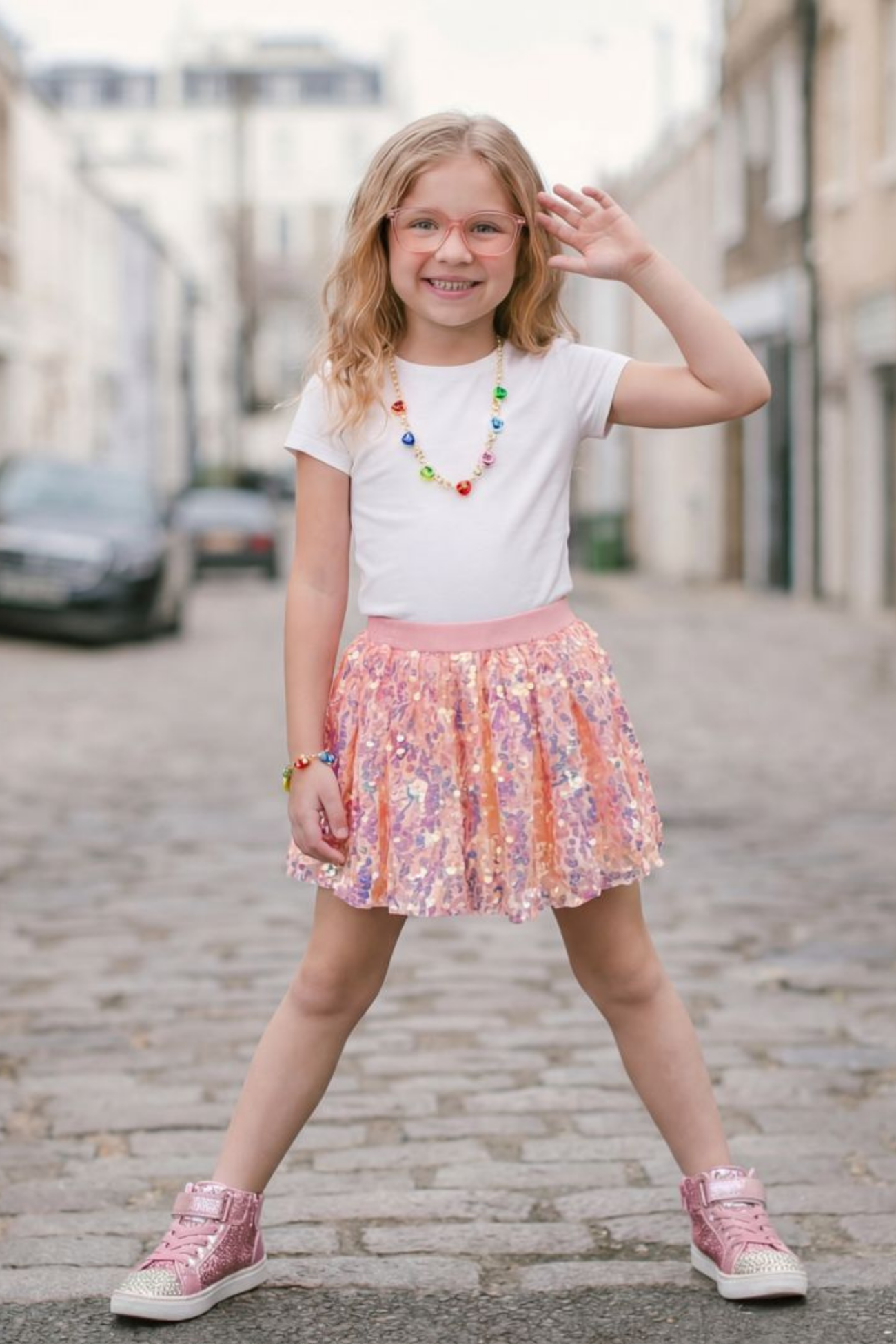 Great Pretenders Sorbet Swirl Skater Skirt – Kids Rainbow Twirl Skirt Size 4-6 (Ages 4+)