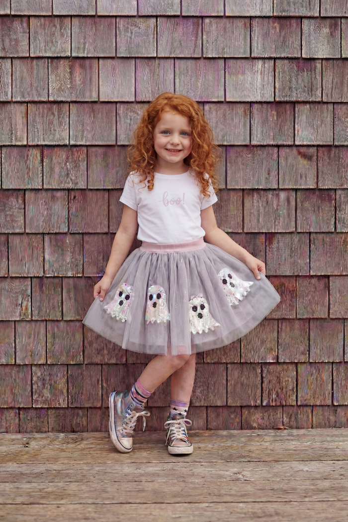 Great Pretenders Glam Ghost Skirt – Kids Halloween Costume Skirt Size 4-6 (Ages 4+)