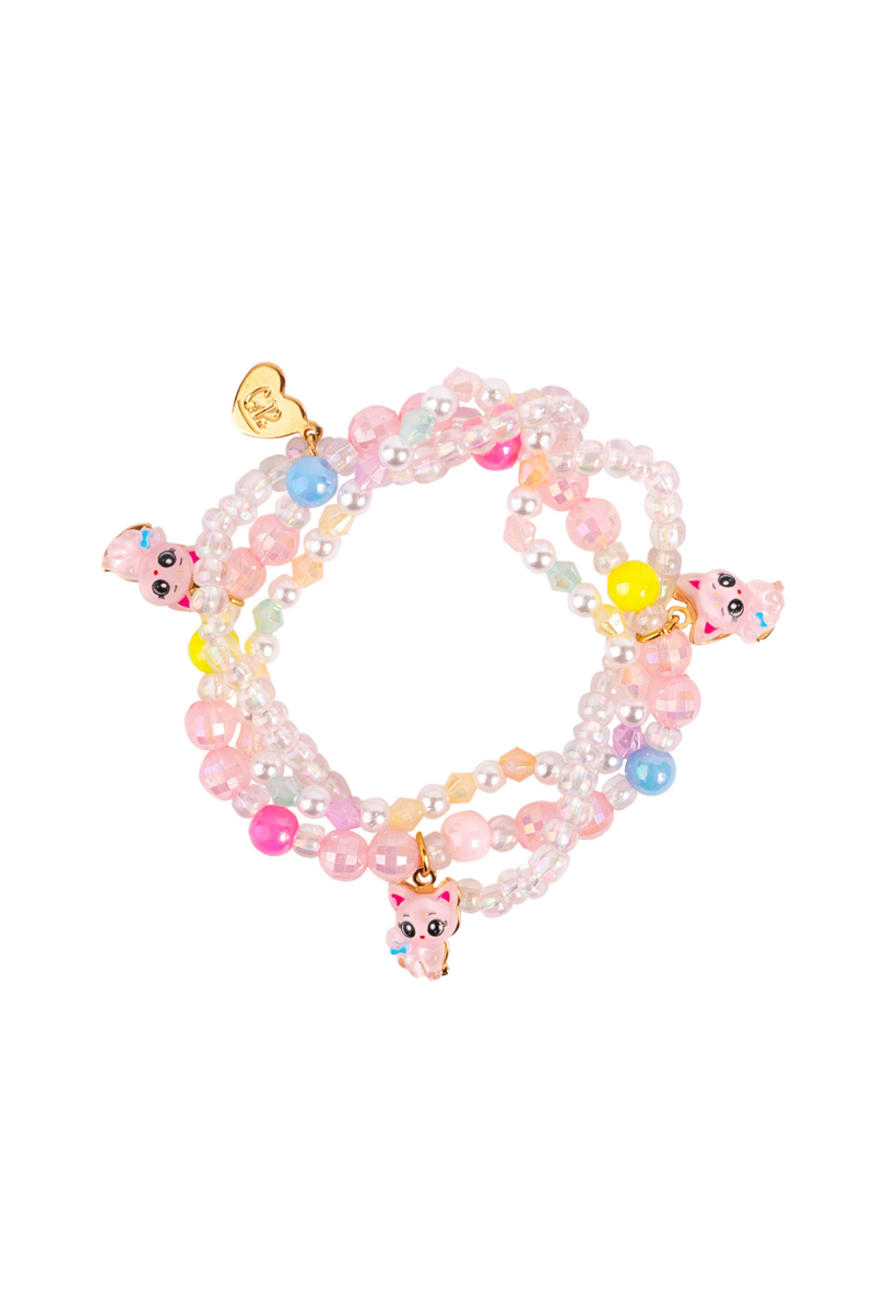 Great Pretenders Kitten Caboodle Charm Bracelet – Kids Cat Theme Fashion Bracelet (Ages 3+)