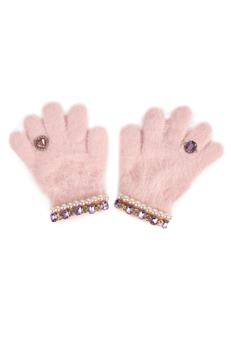 Great Pretenders Boujee Bijou Light Pink Dress-Up Gloves – Kids Fancy Play Gloves (Ages 3+)