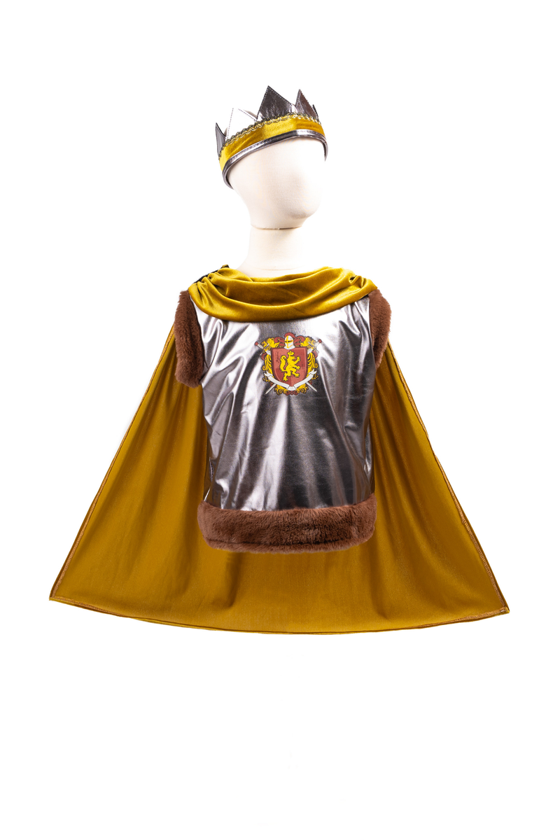 Great Pretenders Sir Wolfheart Knight Costume Set – Tunic, Cape & Crown Size 9-10 (Ages 9+)