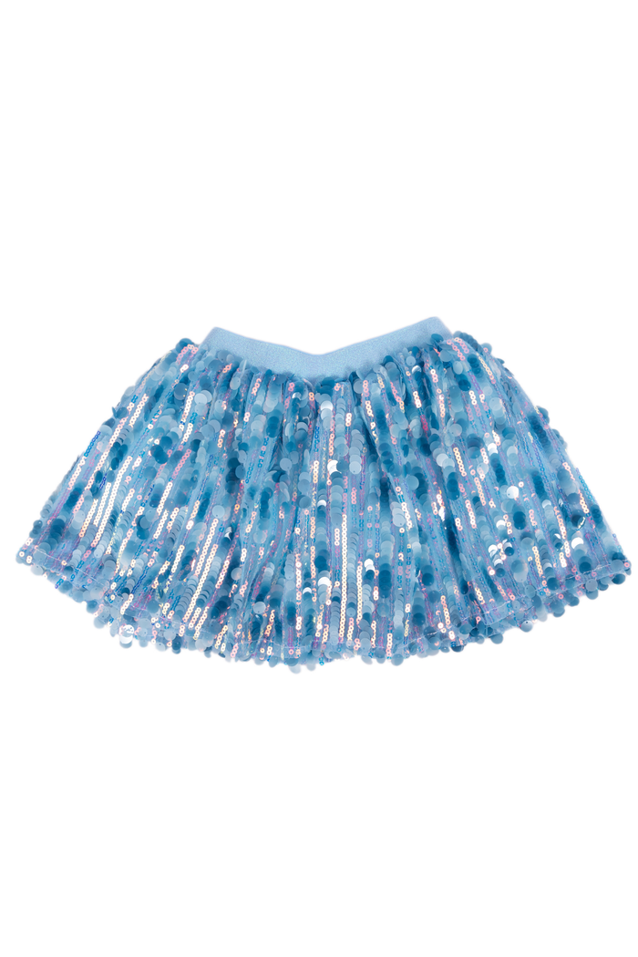 Great Pretenders Superstar Sequins Blue Skirt – Kids Sparkle Twirl Skirt Size 4-6 (Ages 4+)