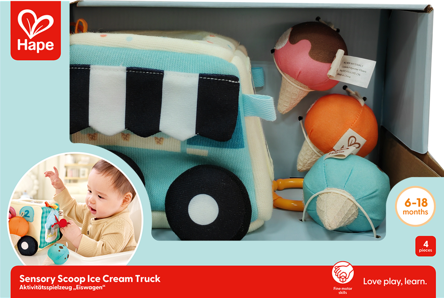 Hape Sensory Scoop lce Cream Truck