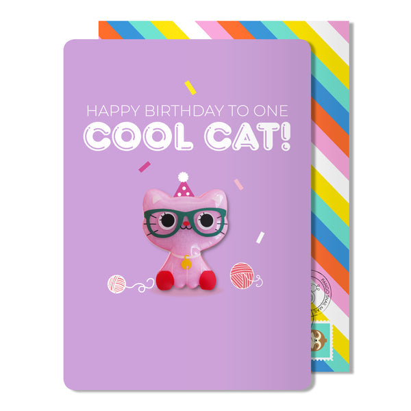 Pango Birthday Cat Magnet Card