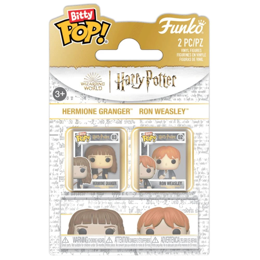 Funko Bitty Pop! Harry Potter – Hermione Granger & Ron Weasley 2-Pack Mini Vinyl Figures (Ages 3+)