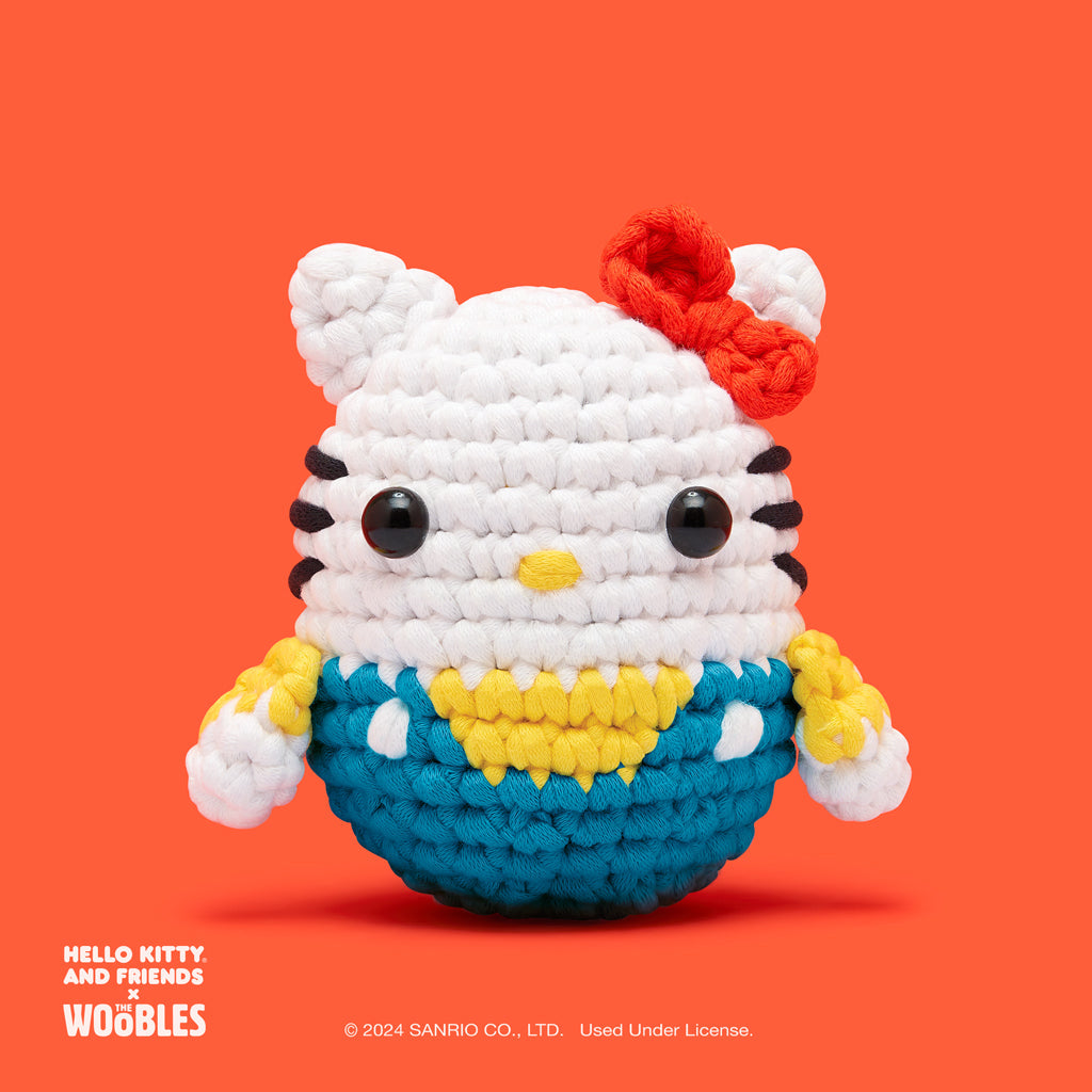 The Woobles Hello Kitty Crochet Kit | Sanrio Beginner Amigurumi Kit for Ages 12+