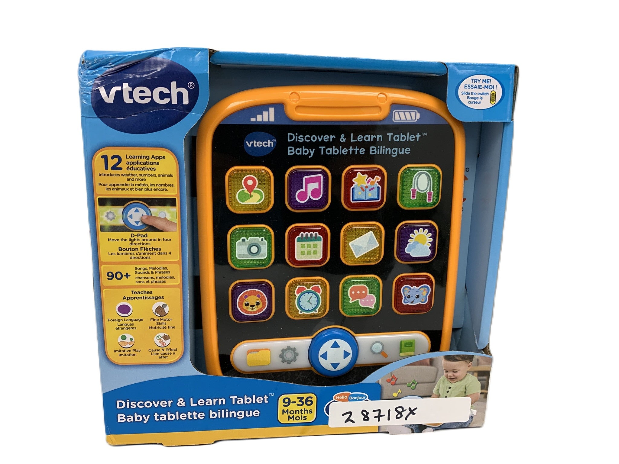 Vtech Discover & Learn Tablet™ / Baby Tablette Bilingue (Slightly Damaged Packaging)