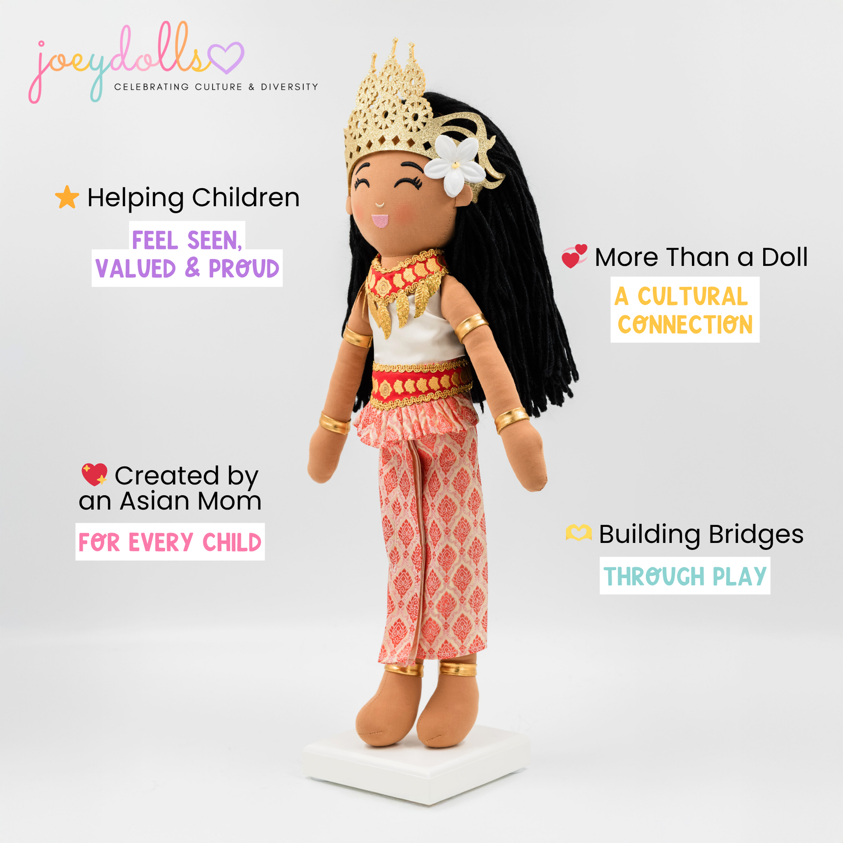 Joeydolls Cambodian 'Soriya' Cultural Doll