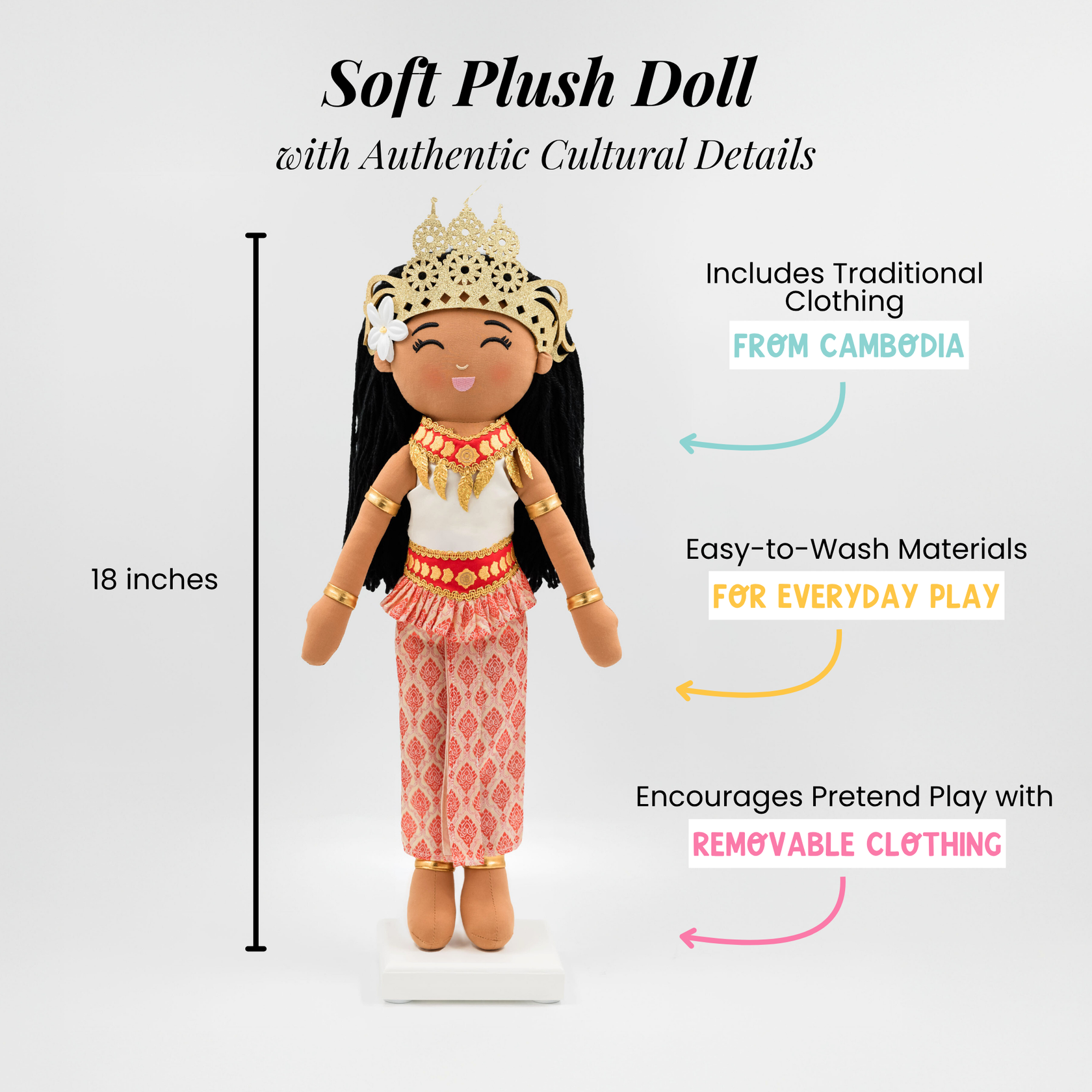 Joeydolls Cambodian 'Soriya' Cultural Doll