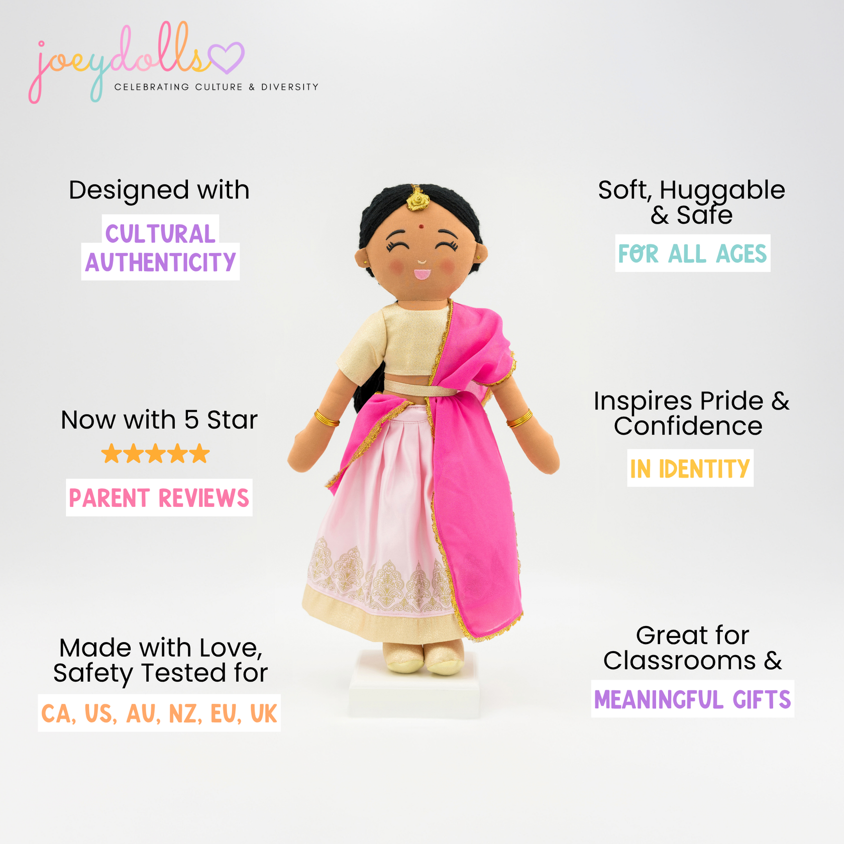 Joeydolls Indian 'Priya' Cultural Doll