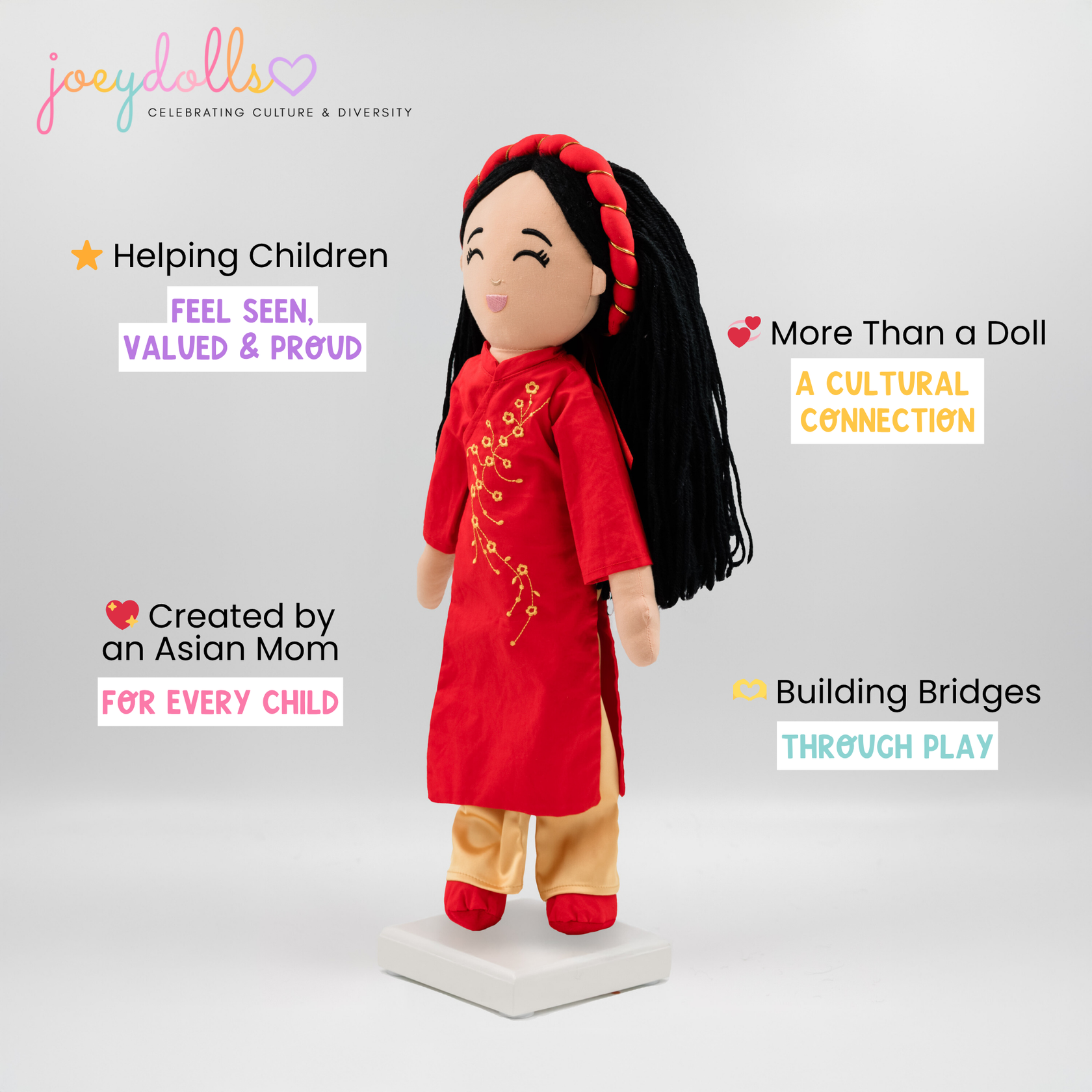 Joeydolls Vietnamese 'Hoa' Cultural Doll