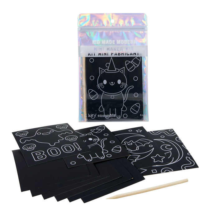 Kid Made Modern Mini Maker Kit - Halloween Scratch Art