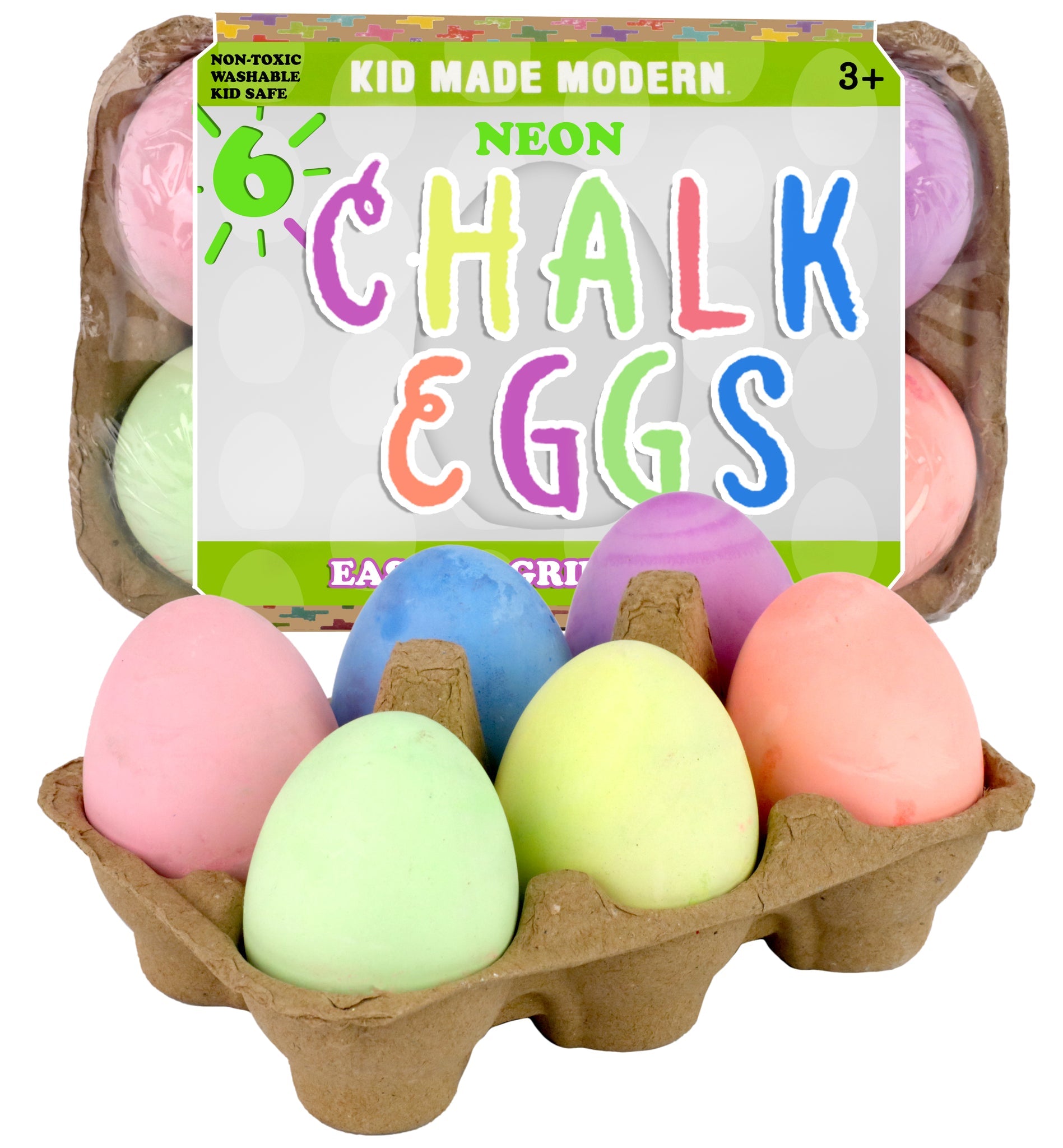 Kid Made Modern Neon Chalk Eggs - 6 pack