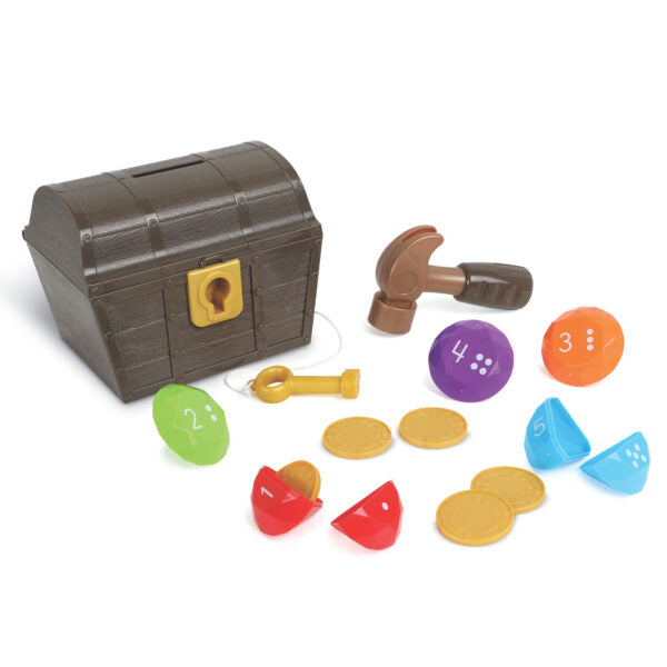 Learning Resources Gem Surprise Treasure Chest – Number & Colour Recognition Toy (Ages 3+)