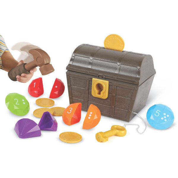 Learning Resources Gem Surprise Treasure Chest – Number & Colour Recognition Toy (Ages 3+)