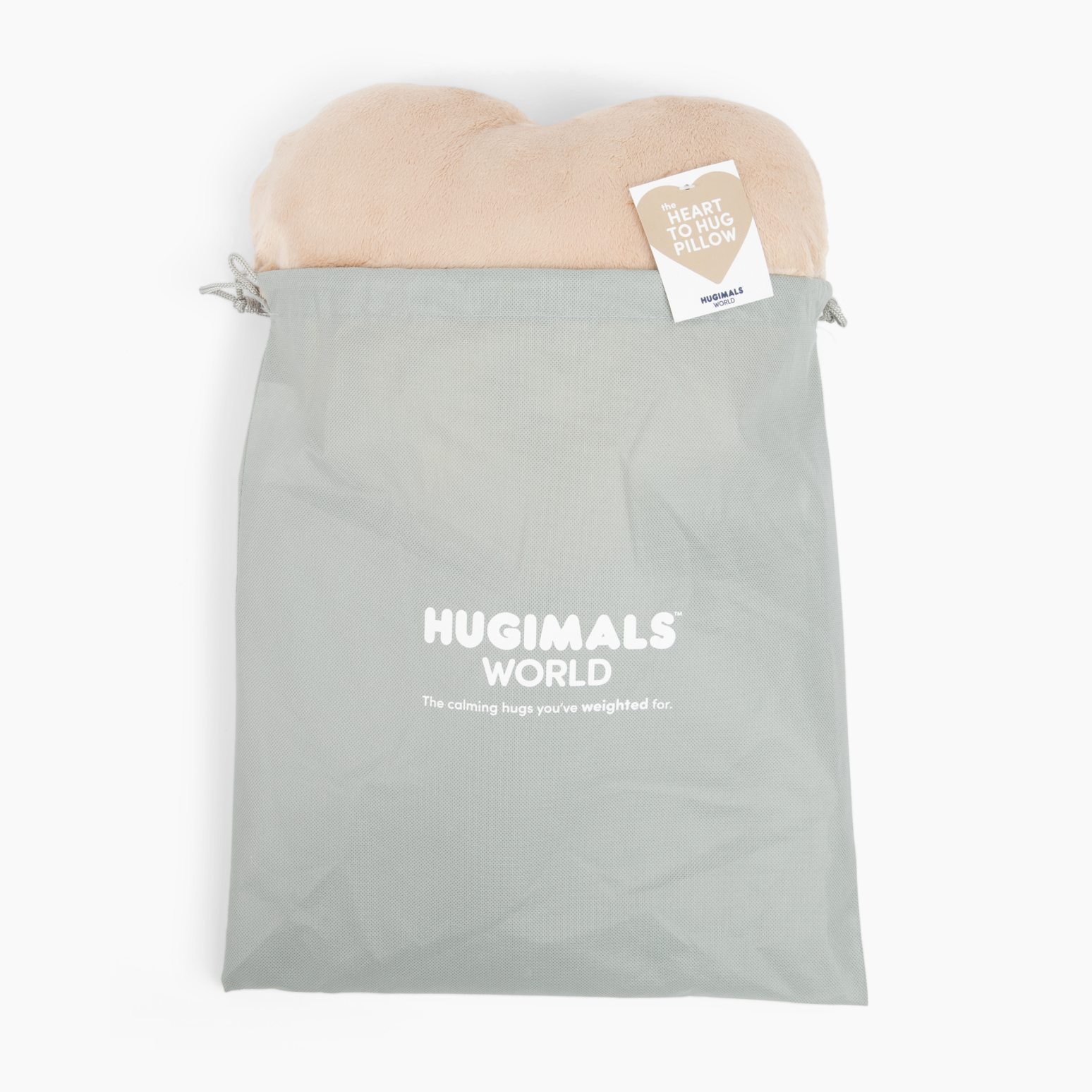 Hugimals Heart to Hug Latte Weighted Pillow – Calming Heart-Shaped Sensory Pillow (Ages 2+)