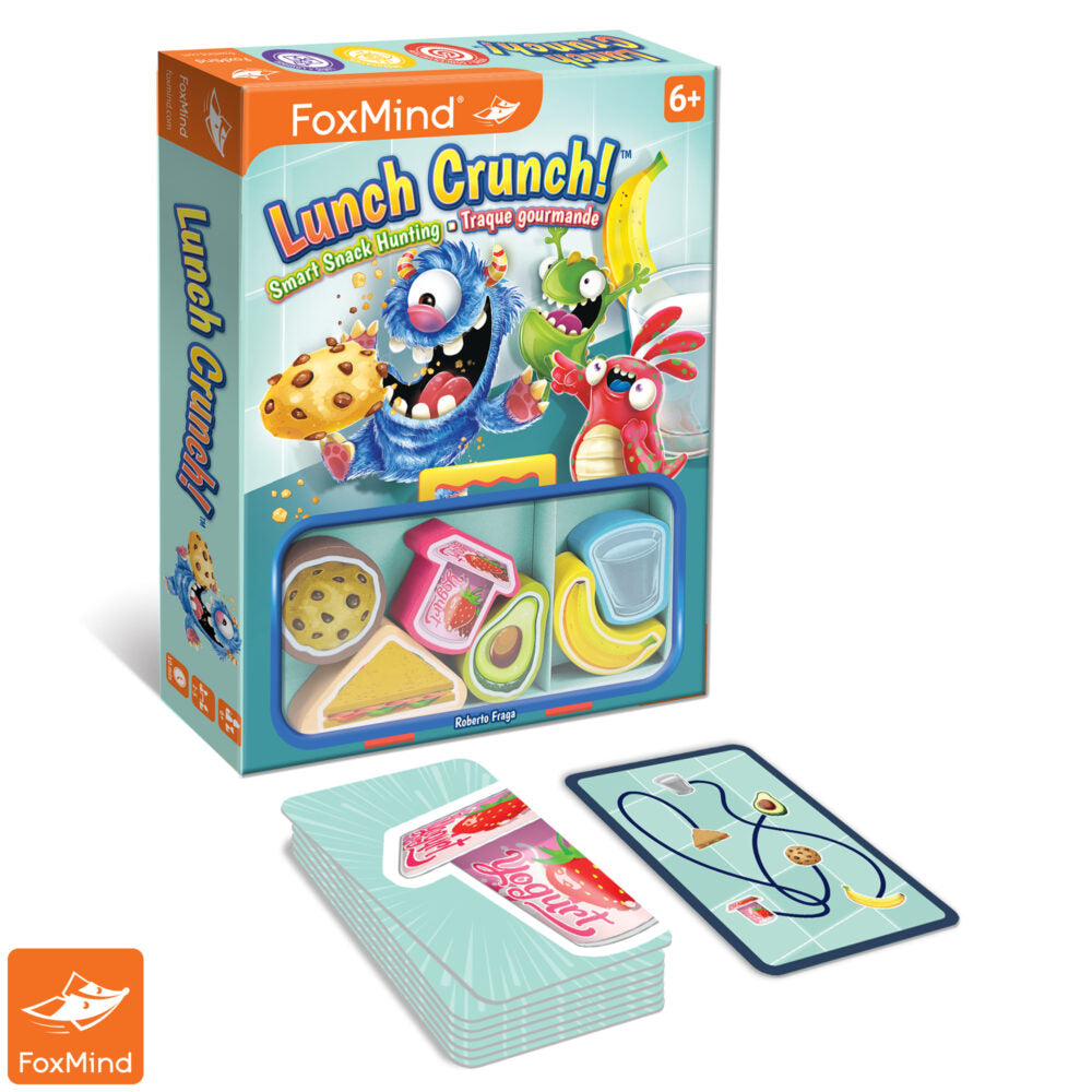 FoxMind Lunch Crunch – Fast Food Trail Path-Following Reflex Game (Ages 6+, 2–5 Players)