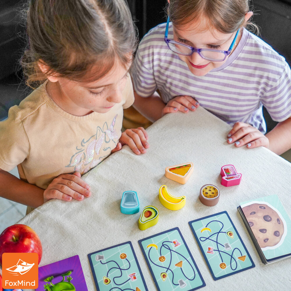 FoxMind Lunch Crunch – Fast Food Trail Path-Following Reflex Game (Ages 6+, 2–5 Players)