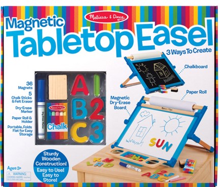 Melissa & Doug Deluxe Wooden Double-Sided Tabletop Easel