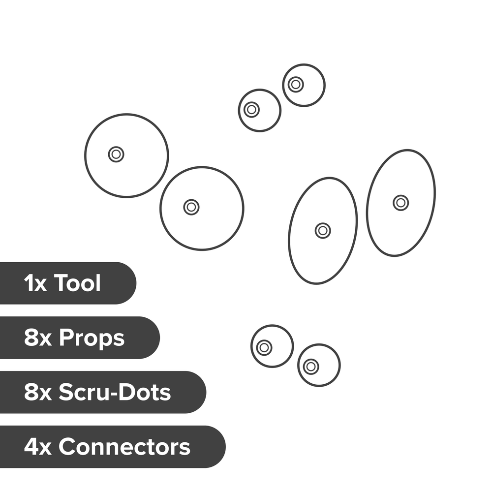 MakeDo Deco-Props Googlies 21-Pack – Wobbly Eye Decorations for Cardboard Characters (Ages 4+)