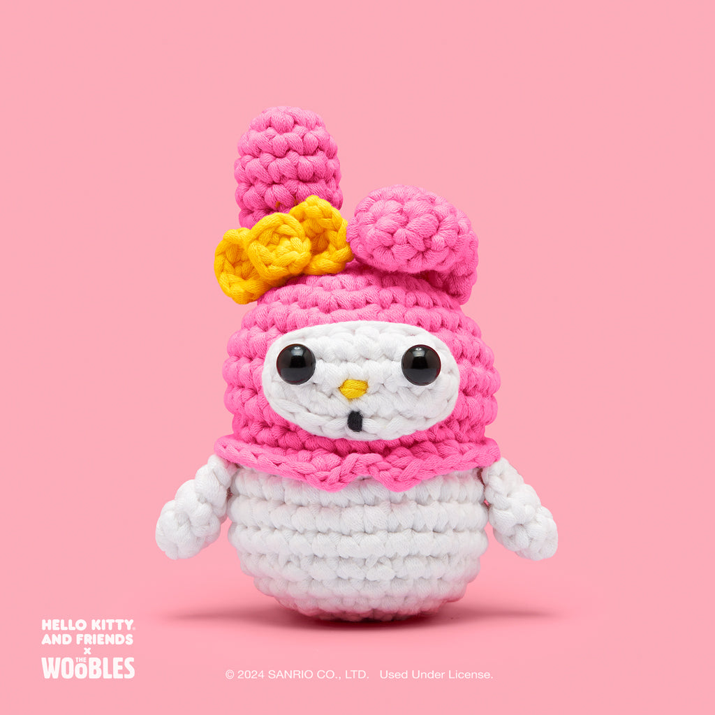 The Woobles My Melody Crochet Kit | Sanrio Beginner Amigurumi Kit for Ages 12+